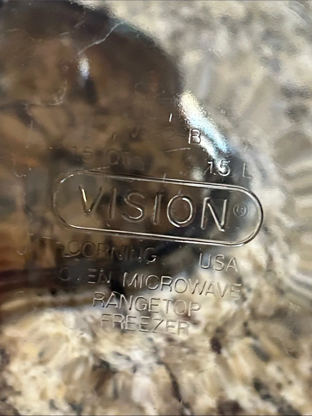 Vision Amber Glass Covered Casserole Dish - Microwave Stovetop Refrigerator Dish